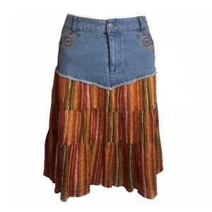 NWOT Tyler Boe Jean Embroidered Embellished Skirt
